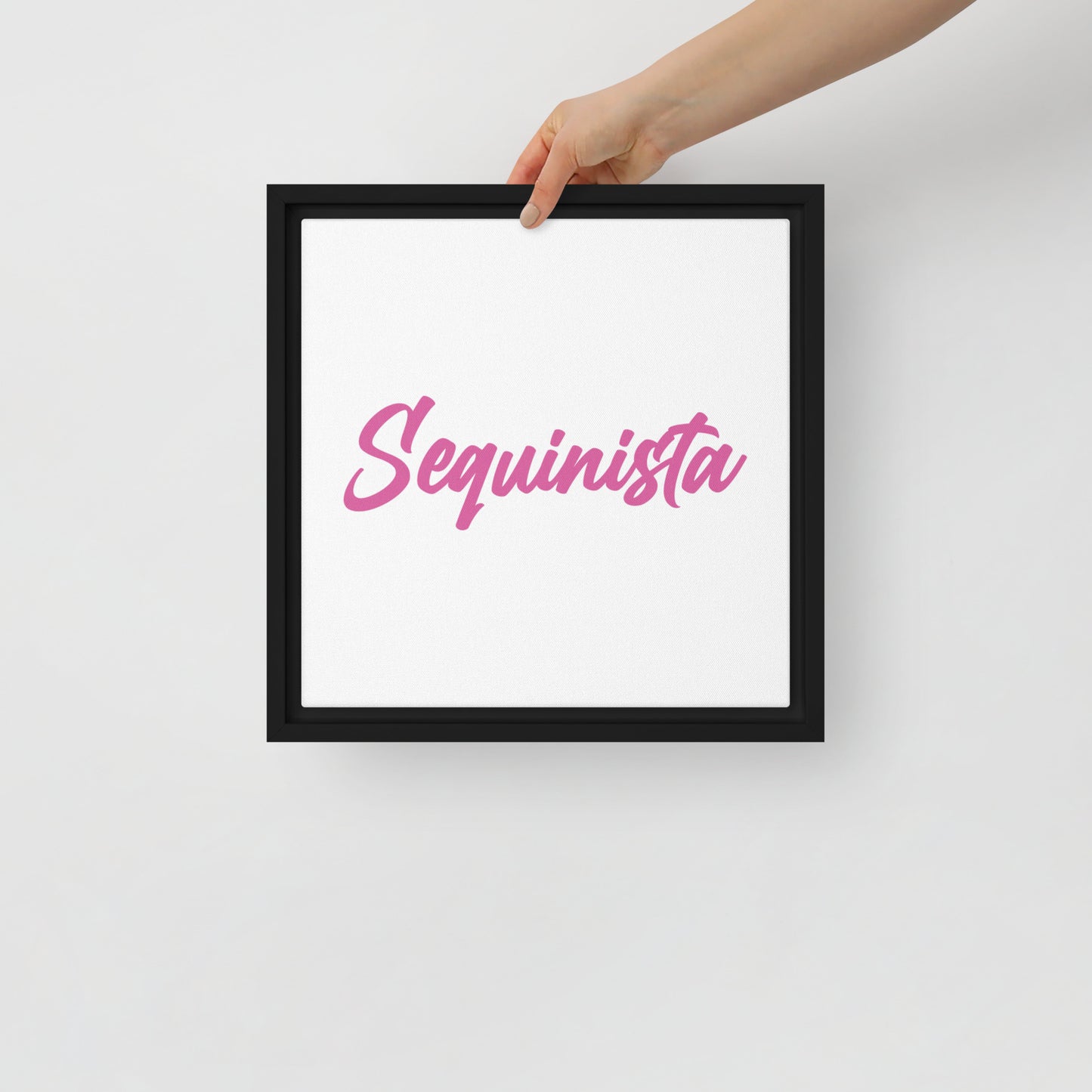Sequinista framed canvas