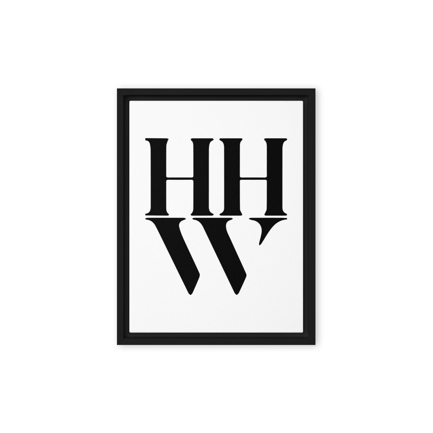 Hollywood Hills Wife Logo framed canvas