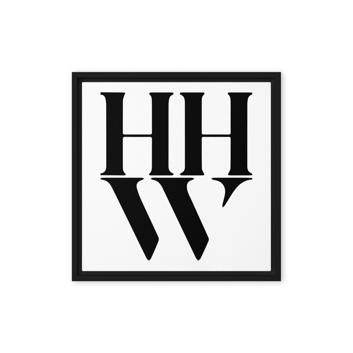 Hollywood Hills Wife Logo framed canvas