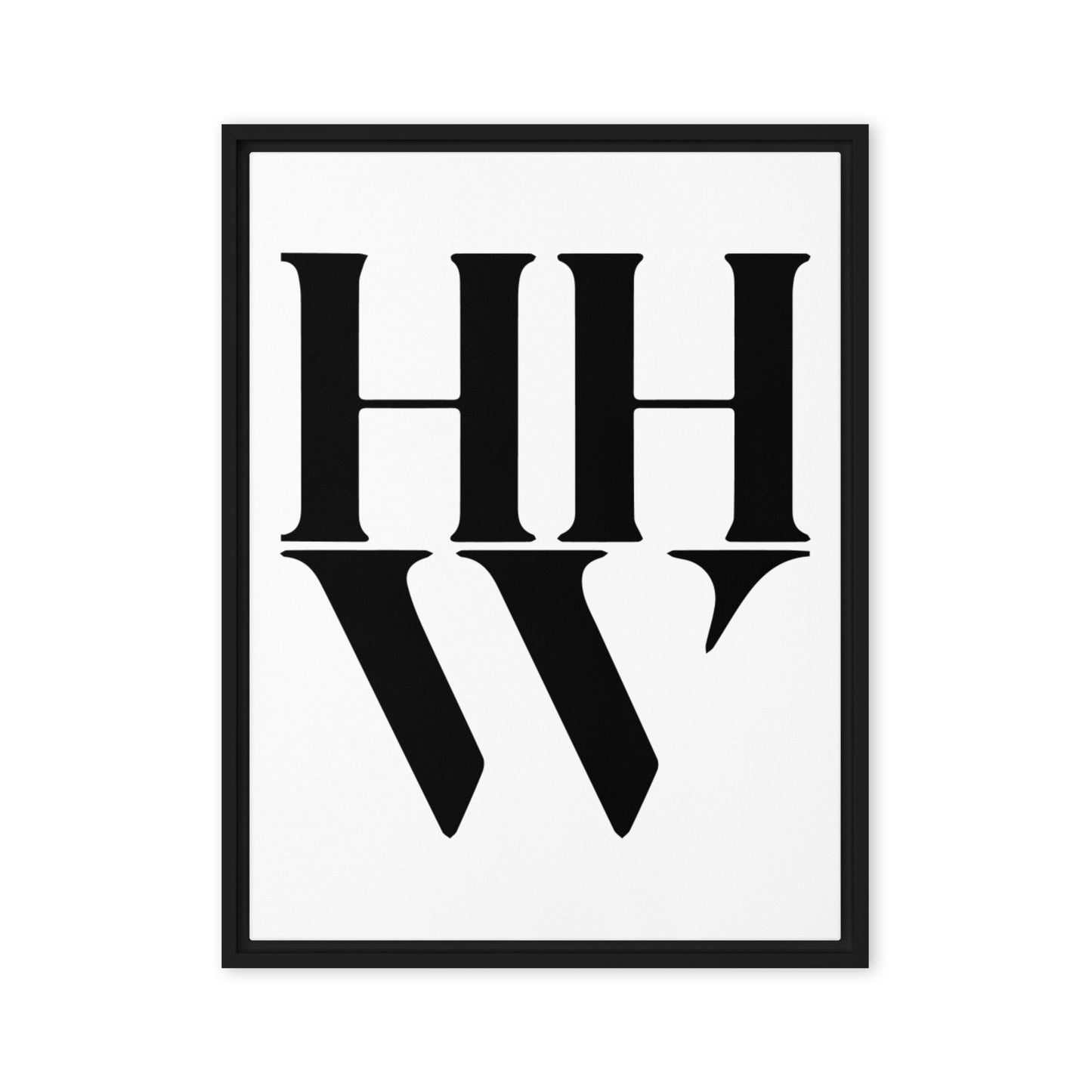 Hollywood Hills Wife Logo framed canvas
