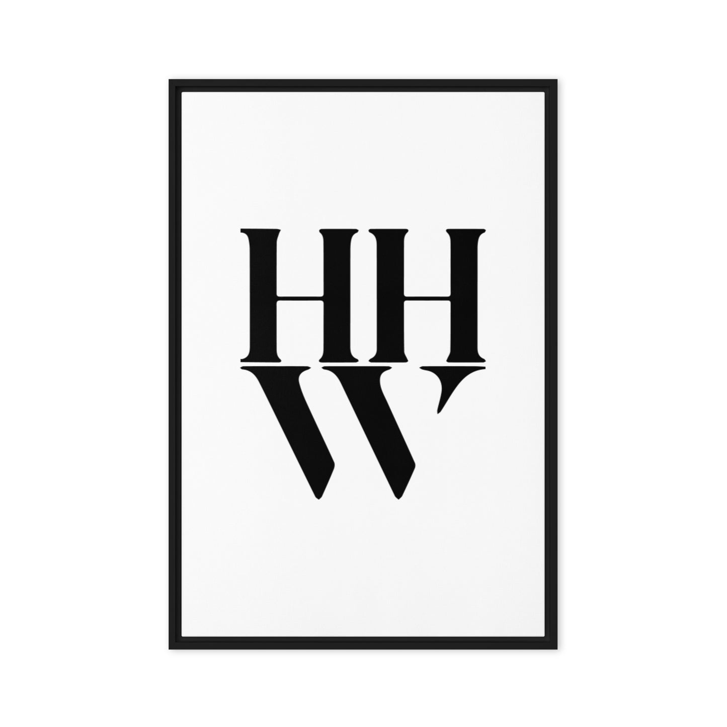 Hollywood Hills Wife Logo framed canvas