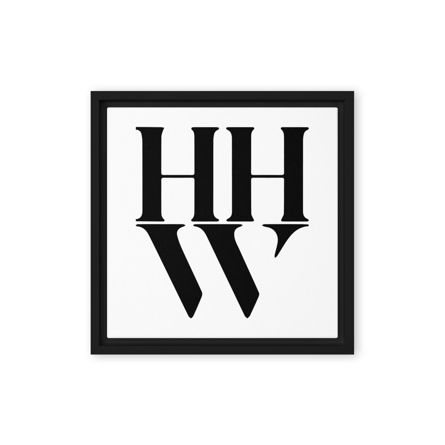 Hollywood Hills Wife Logo framed canvas