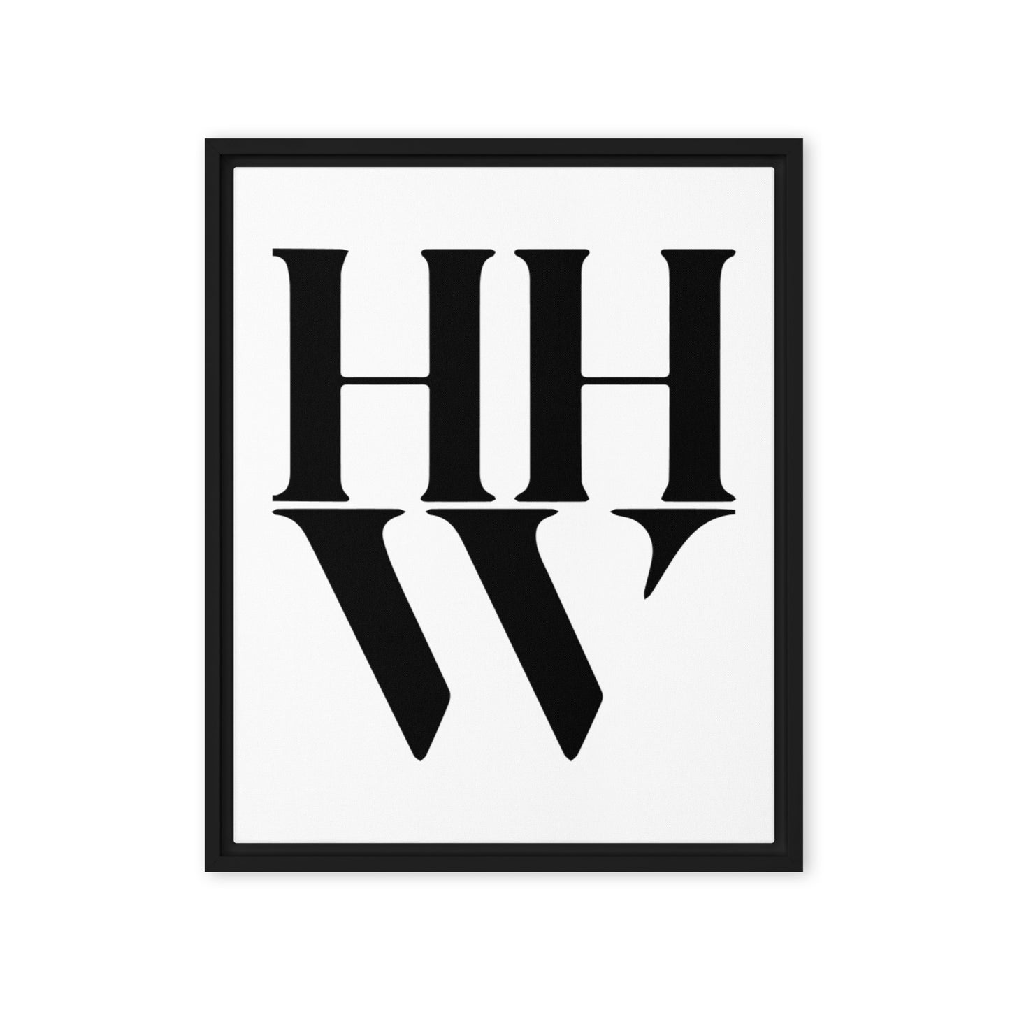 Hollywood Hills Wife Logo framed canvas